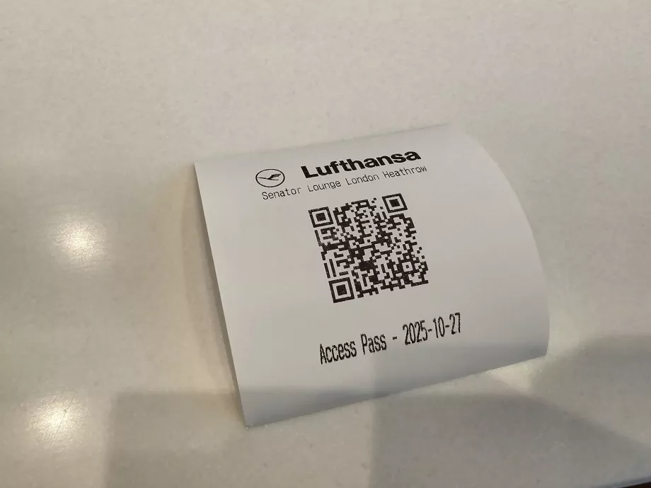 Vöötkood sisenemiseks Senator Lounge'i