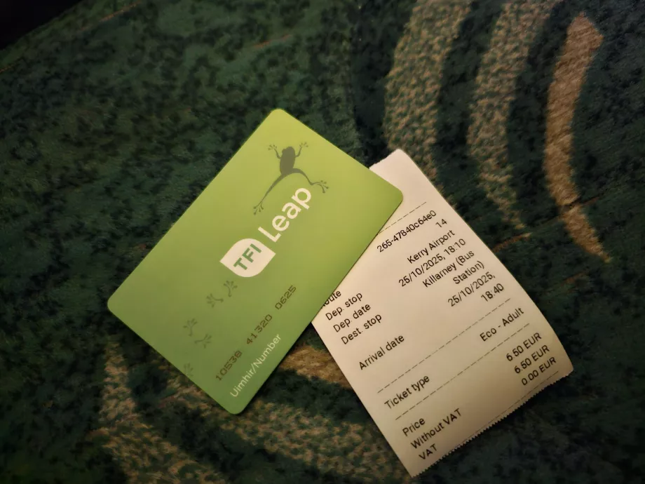 Bussisõidu hind lennujaamast Killarney'sse