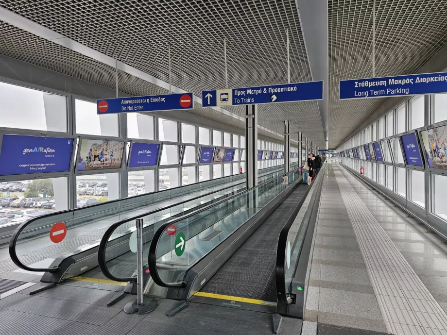 Teejuhised metroo ja rongide, Ateena lennujaama juurde