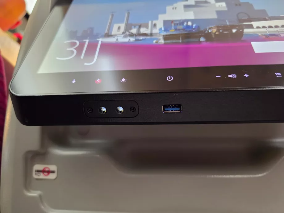 IFE-ekraani USB-port