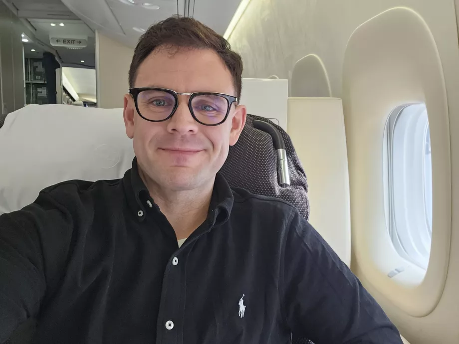 Mina esimeses klassis Lufthansa