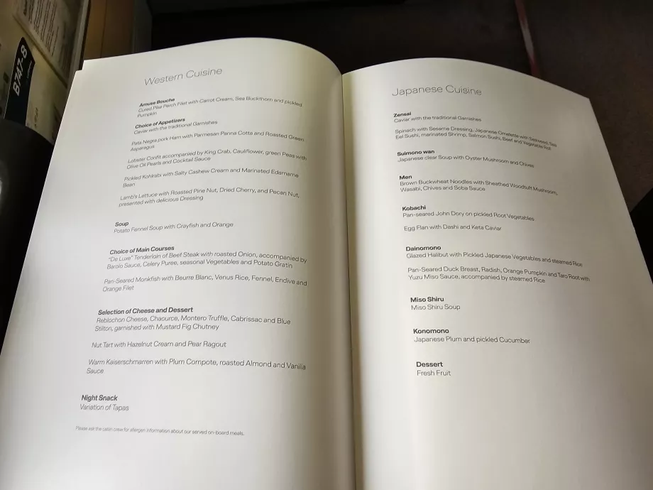 Põhiteenindus - eelroog, pearoog, magustoit