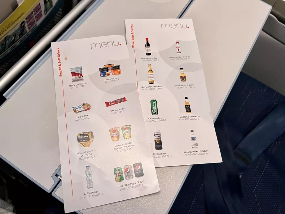 Flydubai lennutranspordi joogipakkumine
