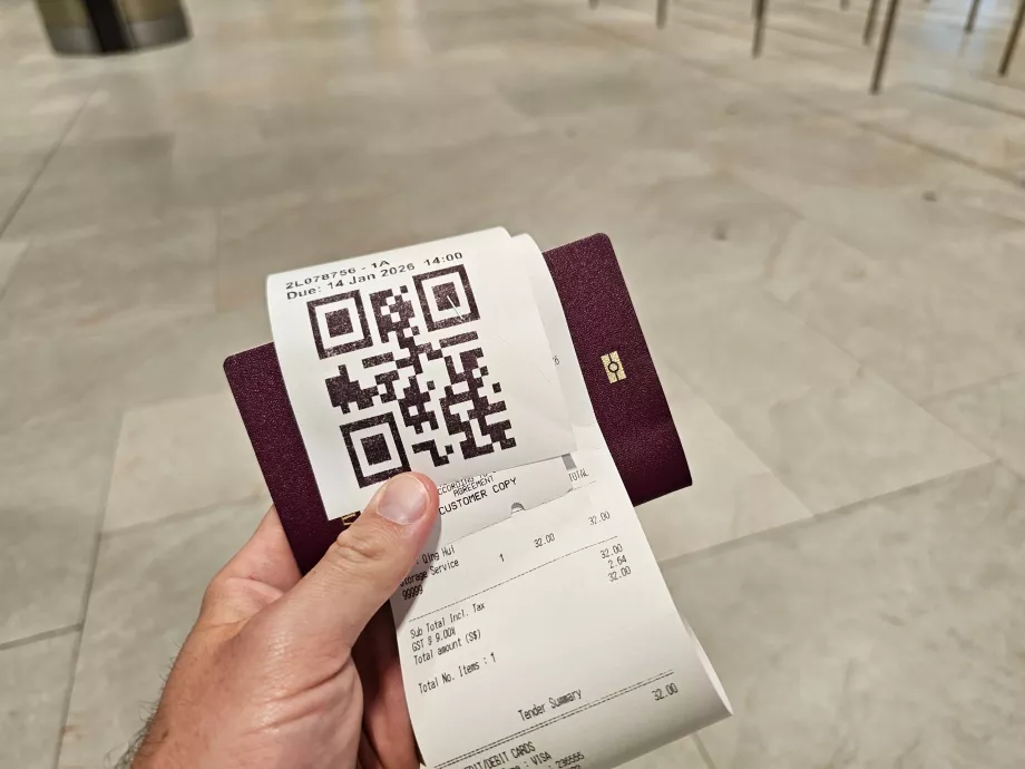 QR-kood pagasi kättesaamiseks pagasiruumist