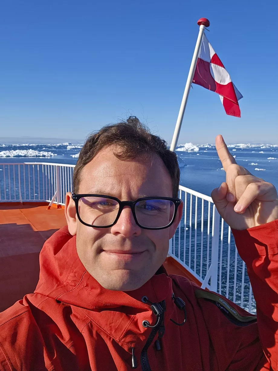 Selfie Gröönimaa lipuga
