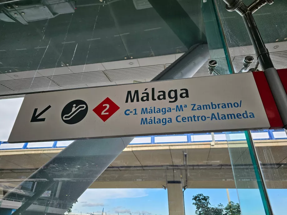 2. platvorm, suund Málaga kesklinna