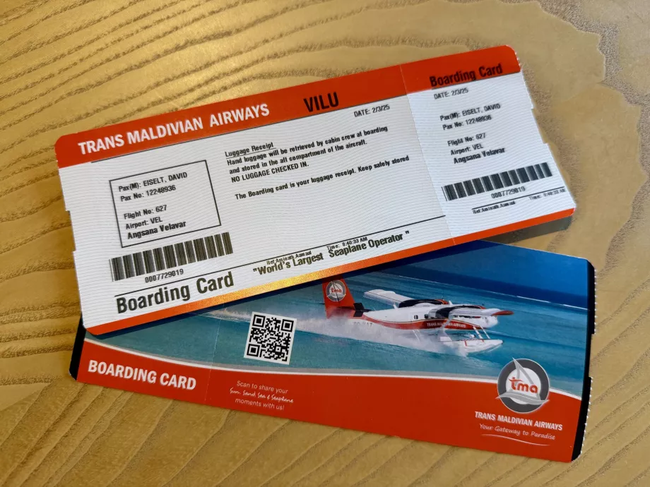 Lennupiletid Trans Maldivian Airways