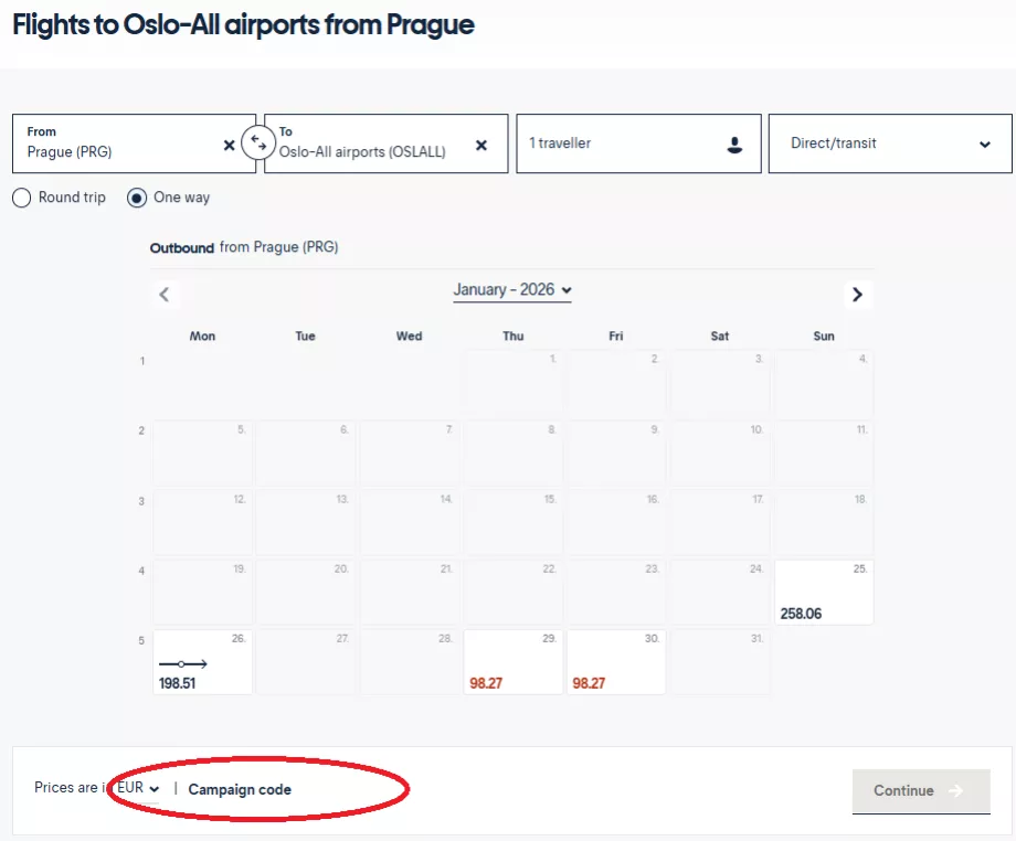 Promo-koodi sisestamise väli