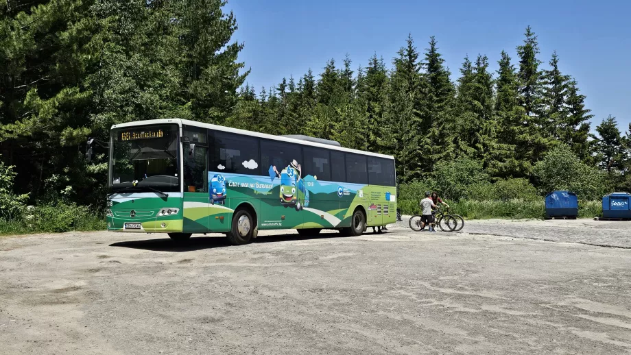 Buss nr 66 Moreni hotelli juures