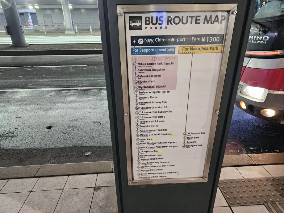 Bussipeatuste nimekiri kesklinnas