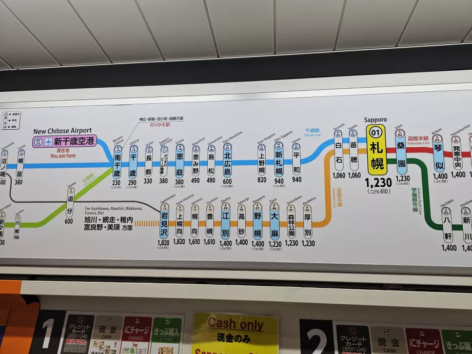 Rongihindade kaart lennujaamast