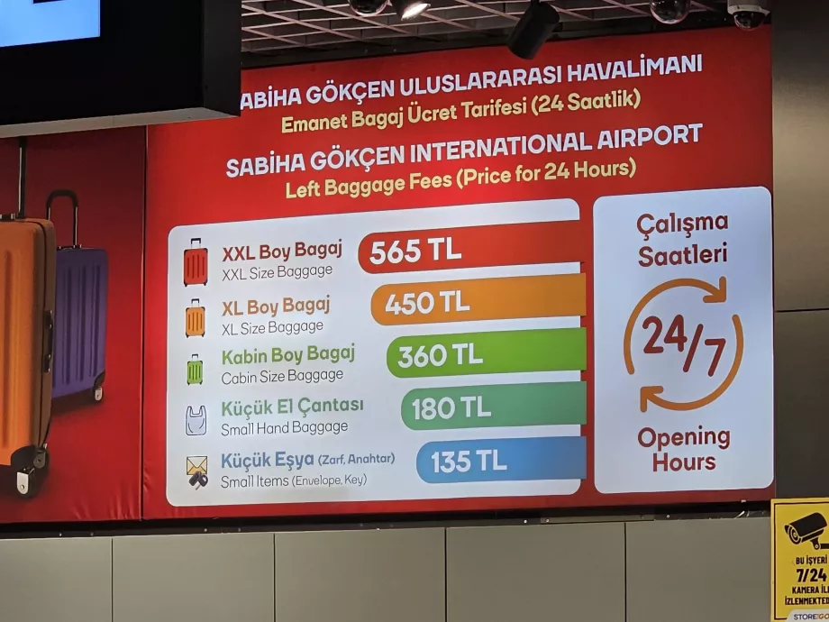 Pagasihoidla hinnakiri, aasta 2025