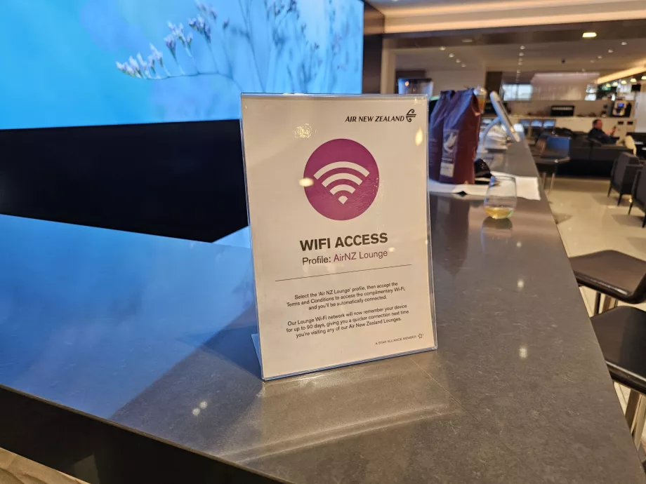 Wi-fi, ANZ lounge